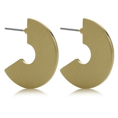 Designer gold chunky hoop earring